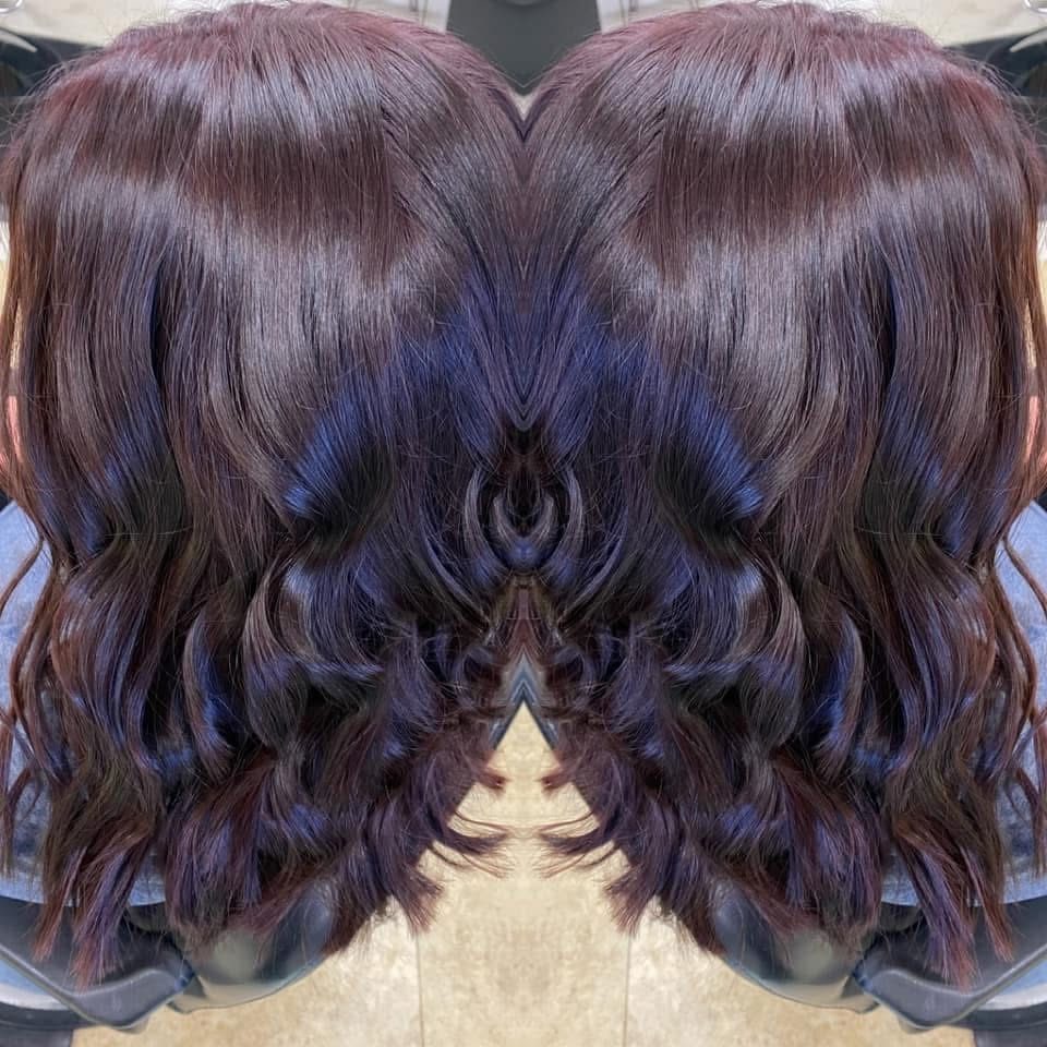 Hair color and styling by the Twisted Scissors team
